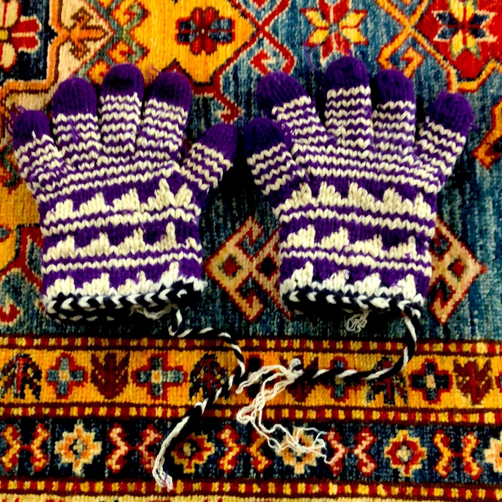 Steve & Barry’s Knit Purple Gloves Vintage